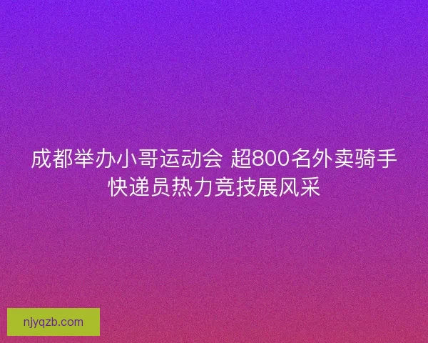 成都举办小哥运动会 超800名外卖骑手快递员热力竞技展风采