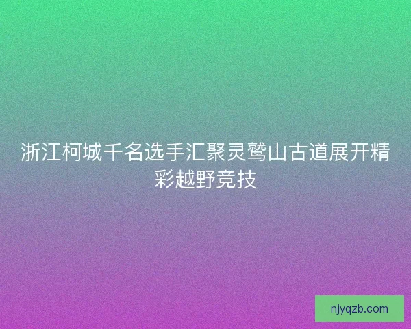 浙江柯城千名选手汇聚灵鹫山古道展开精彩越野竞技